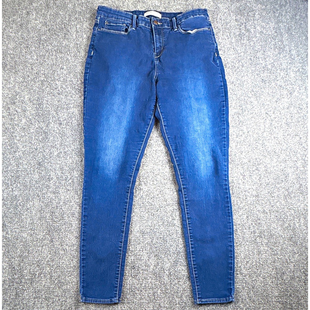 Signature by Levi Strauss Women's Size 14 Long Mid-Rise Skinny Jeans W32 L32